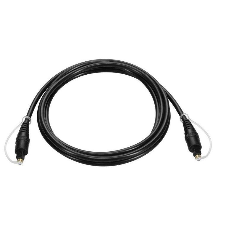 Monoprice Digital Optical Audio Cable - 6 Feet - Black | S/PDIF (Toslink) 5.0mm Ouside Diameter, Gold plated ferrule