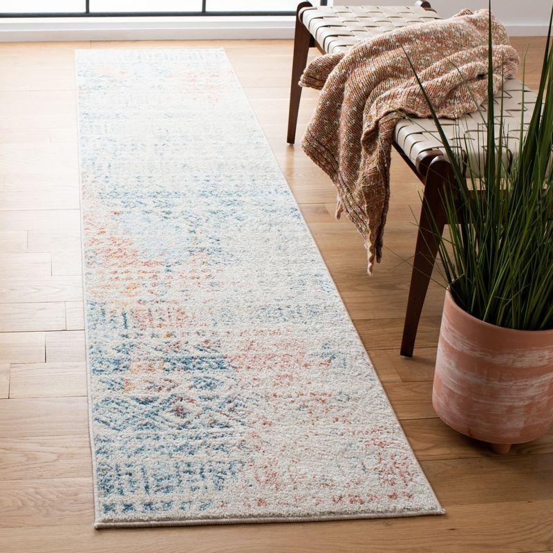 Tulum TUL263 Power Loomed Indoor Runner Rug - Ivory/Terracotta - 2'x9' - Safavieh