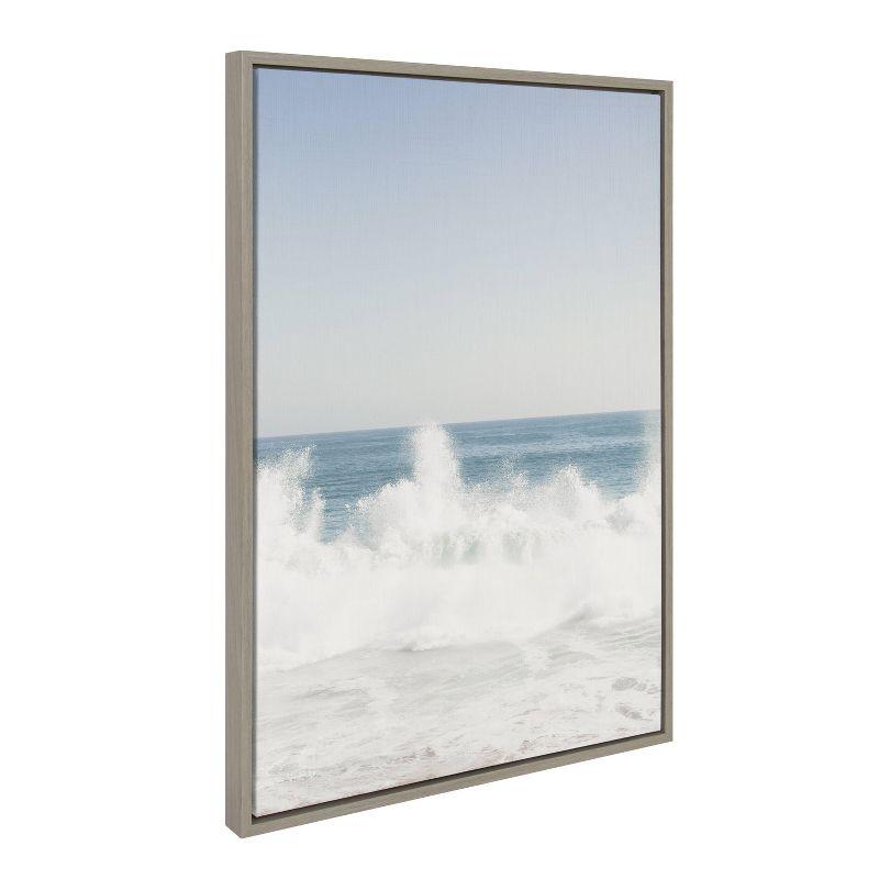 23" x 33" Sylvie Waves Crashing Framed Canvas by Caroline Mint - Kate & Laurel All Things Decor