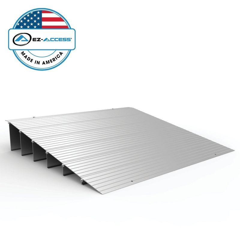 EX-ACCESS TRANSITIONS Portable Self Supporting Aluminum Modular Entry Threshold Ramp Ideal for Doorways and Raised Landings