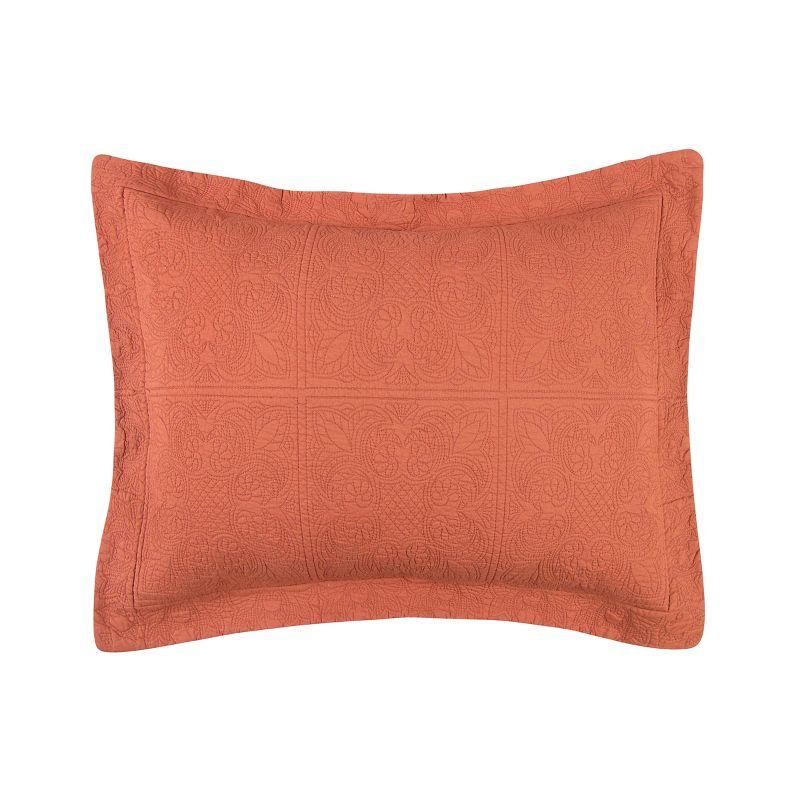 Terra Cotta Cotton Matelassé Standard Sham