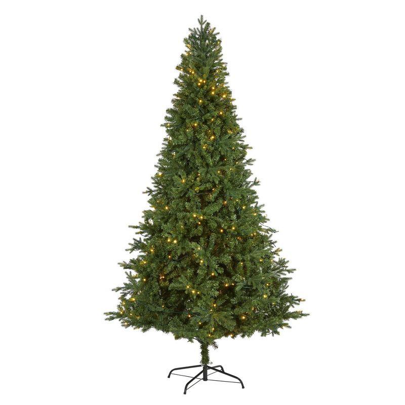 8' Green Fir Artificial Christmas Tree with LED Lights