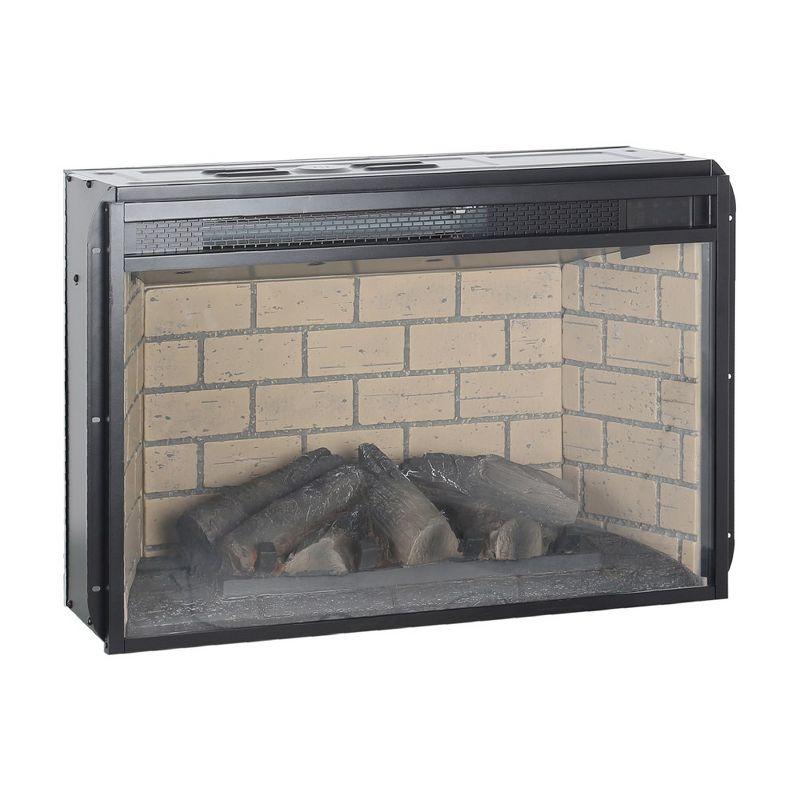 26 Inch Infrared Quartz Heater Fireplace Insert -woodlog Version with Brick