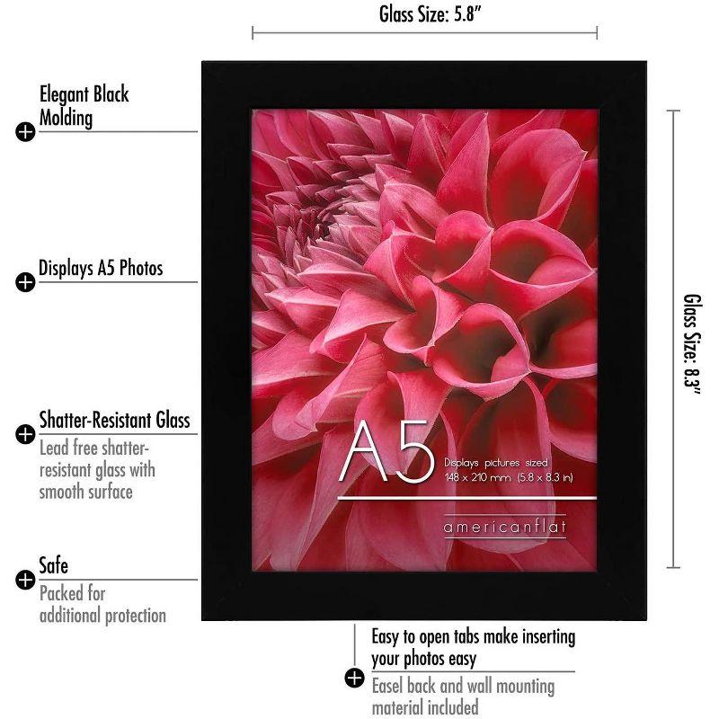 Americanflat A5 Picture Frame, Black