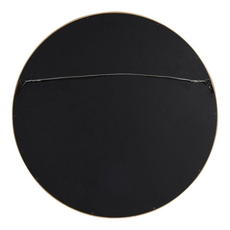 Kate and Laurel Hutton Round Decorative Wood Frame Wall Mirror