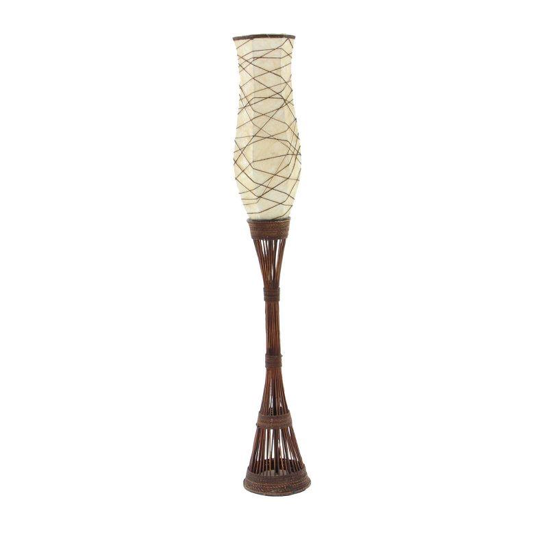 Traditional Bamboo Floor Lamp Brown - Olivia & May