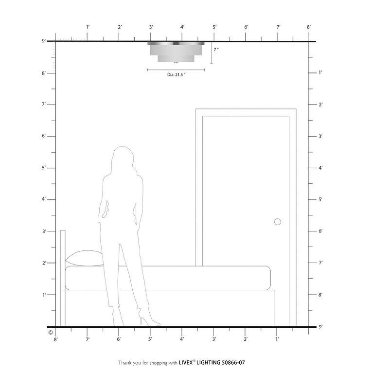 Livex Lighting Meridian 4 - Light Flush Mount in  Bronze