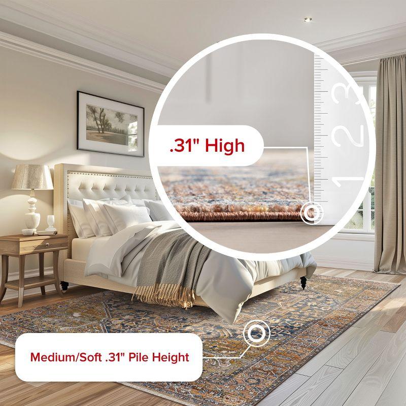 Nuloom Harriet Medallion 2x8 Runner Indoor Area Rug for Living Room Bedroom Dining Room Entryway Hallway Kitchen, Rust/Multicolor