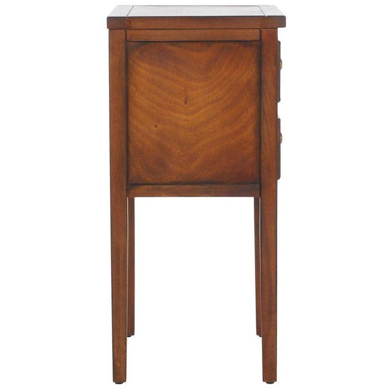 Toby Accent Table With Storage Drawers - AMH6625F - Brown - Safavieh Couture