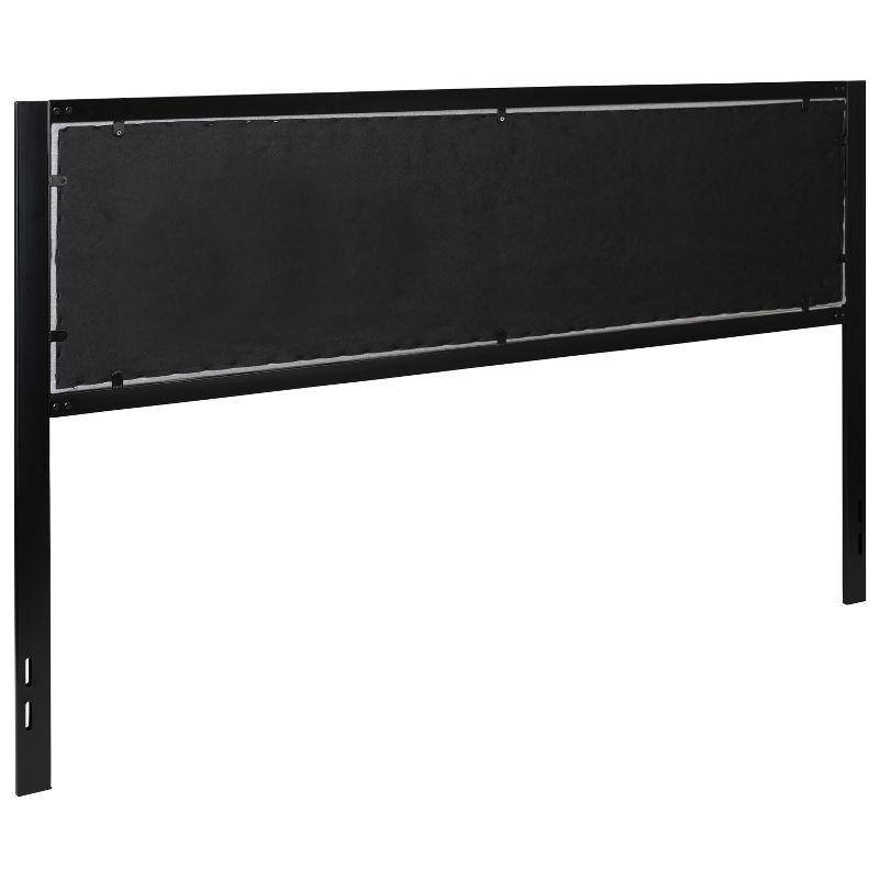 Flash Furniture Bristol Metal Tufted Upholstered King Size Headboard in Light Gray Fabric