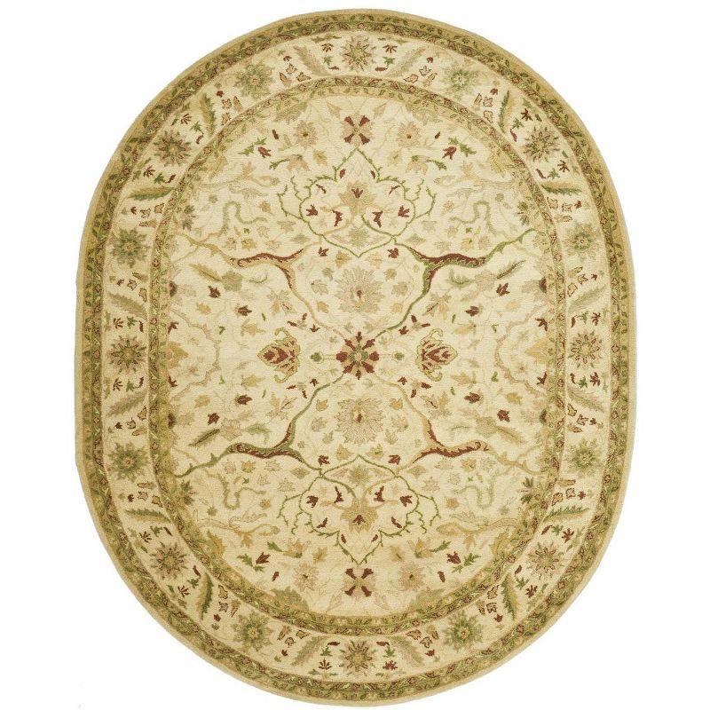 Antiquity AT14 Hand Tufted Indoor Area Rug - Ivory - 7'6"x9'6" Oval - Safavieh