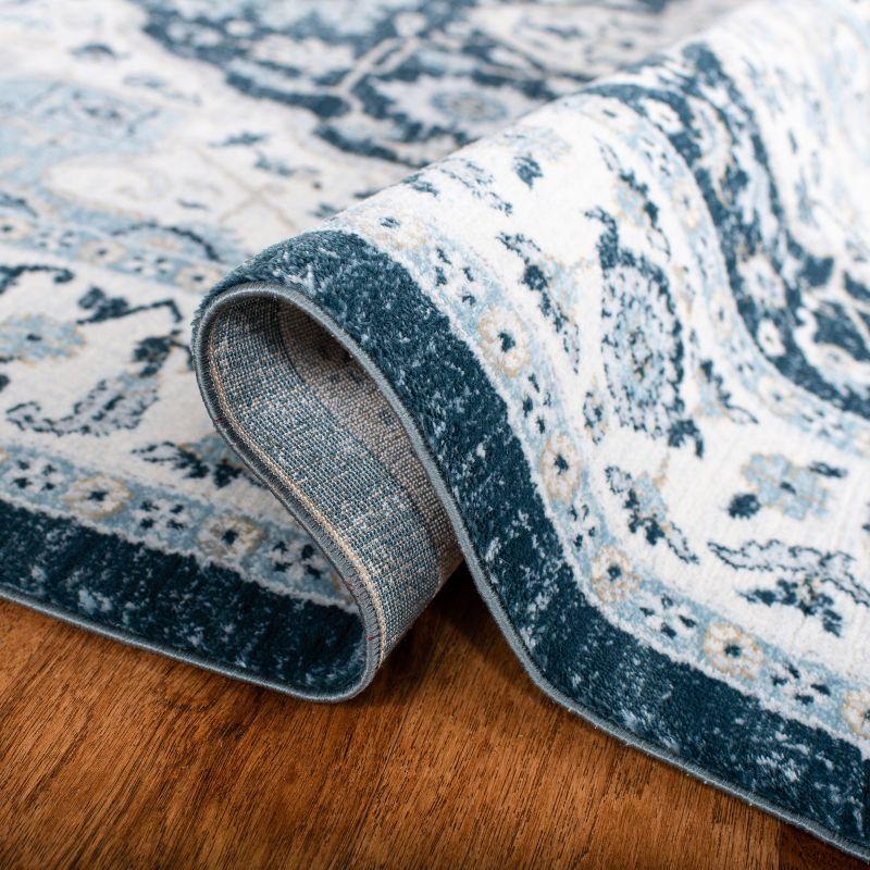 Isabella ISA936 Power Loomed Area Rug - Navy/Creme - 4'x6' - Safavieh