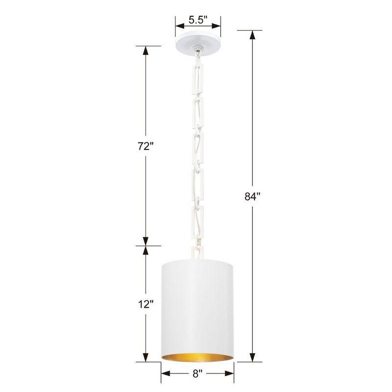 Crystorama Lighting Alston 1 - Light Chandelier in  Matte White/Antique Gold