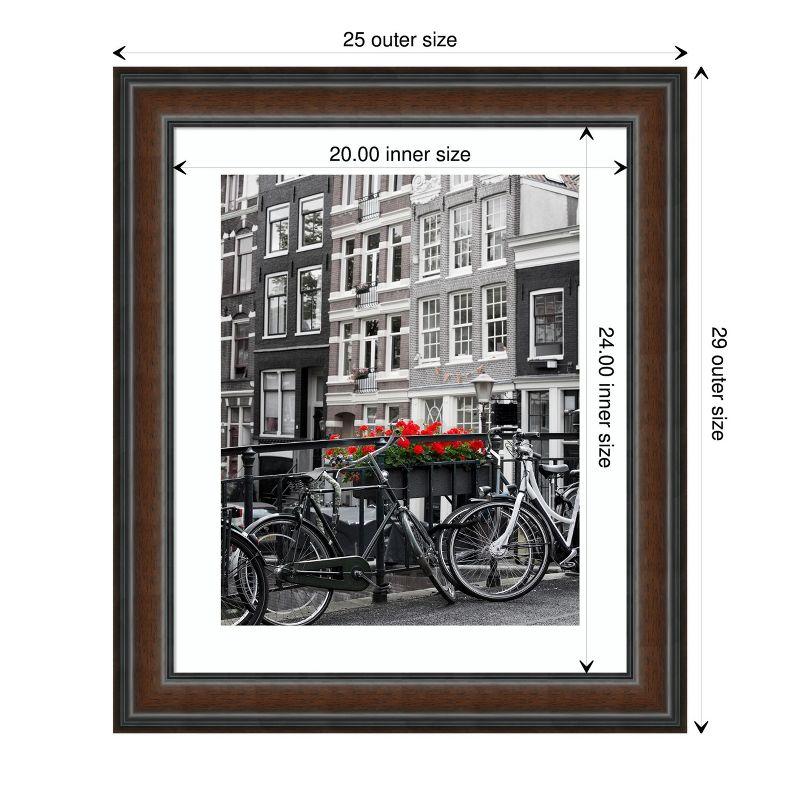 Amanti Art Cyprus Walnut Wood Picture Frame Opening Size 20x24 in. (Matted To 16x20 in.)