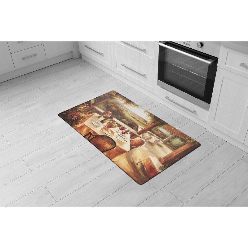 Village Restaurant Scenery Anti-Fatigue PVC Kitchen Mat 18" x 30"