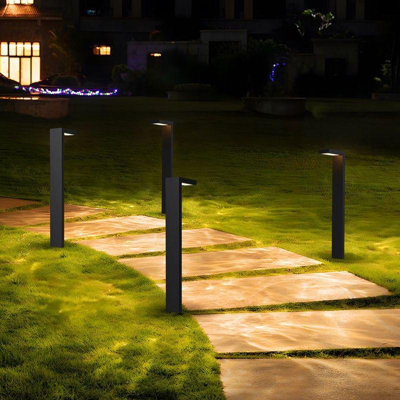 C Cattleya Low Voltage Black Aluminum Led Outdoor Landscape Path Lights (4-pack) (Set of 4)