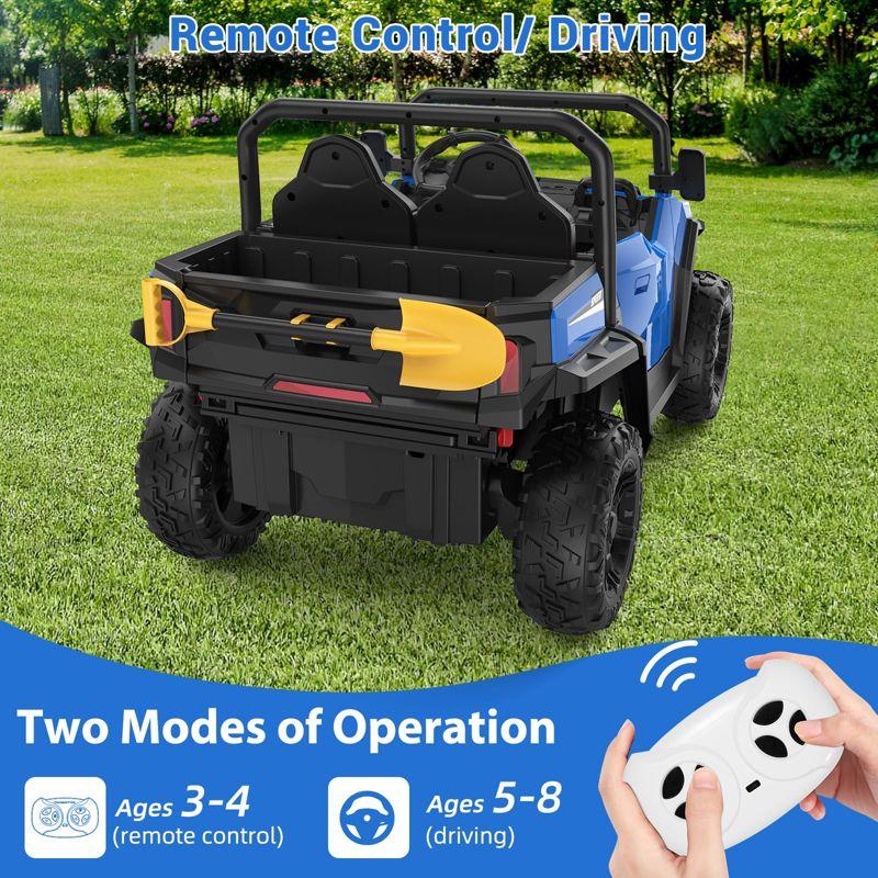 Ride On Dump Truck, 24V Ride On Car with Remote Control, Electric Dump Bed and Extra Shovel