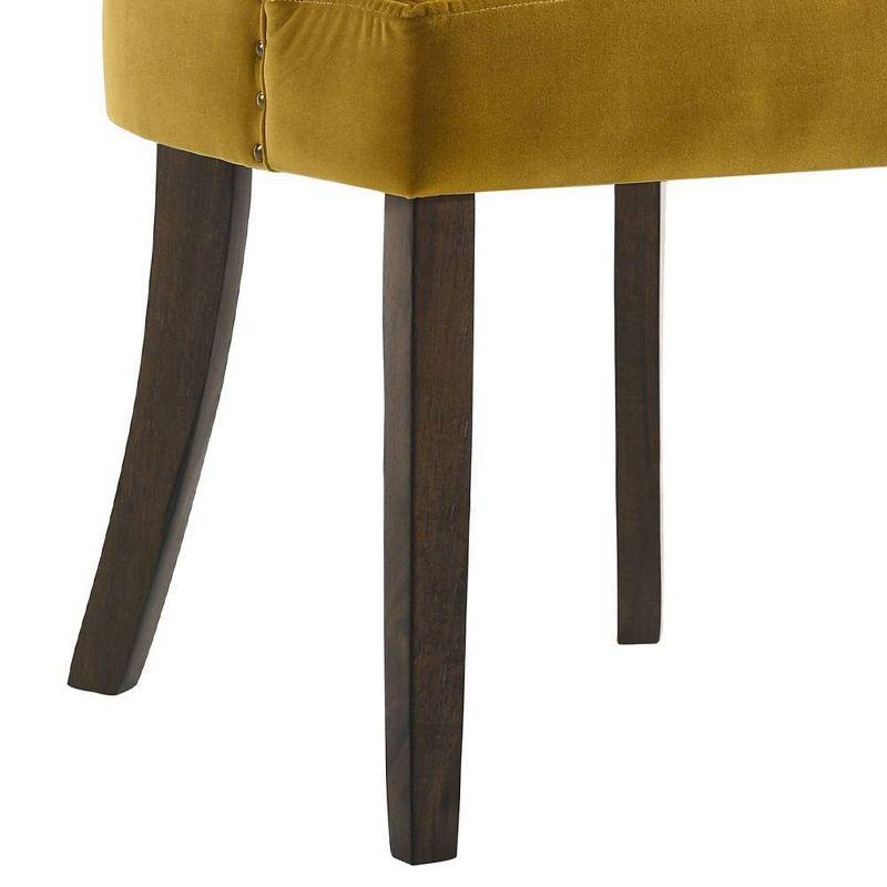 22" Farren Accent Chair Yellow Velvet/Espresso Finish - Acme Furniture