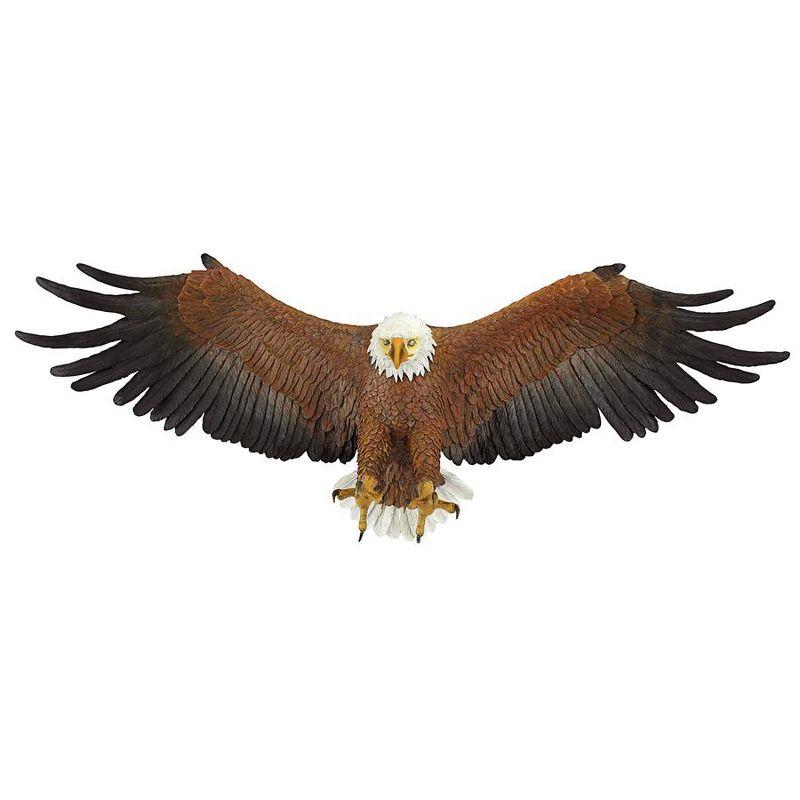 Large Multicolored Resin American Eagle Wall Sculpture