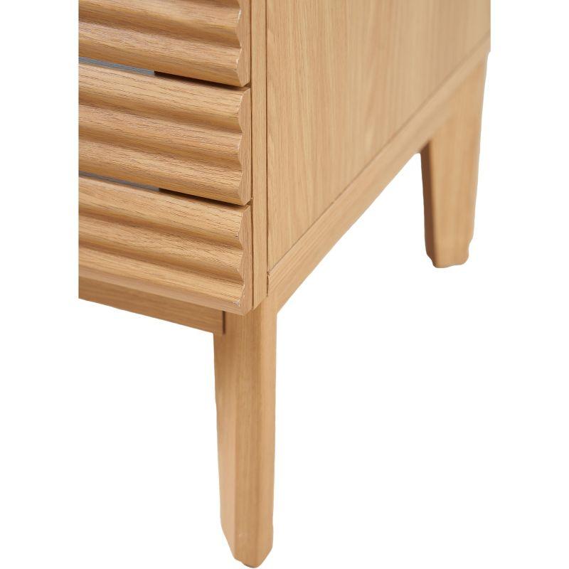 Calandre 24" Slat Modern Farmhouse 2-Shelf Bath Vanity Cabinet Only (Sink Basin not Included)