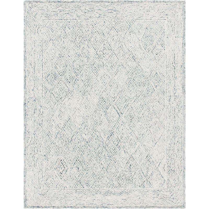 Hand-Tufted Capri Blue Wool 8' x 10' Rectangular Area Rug