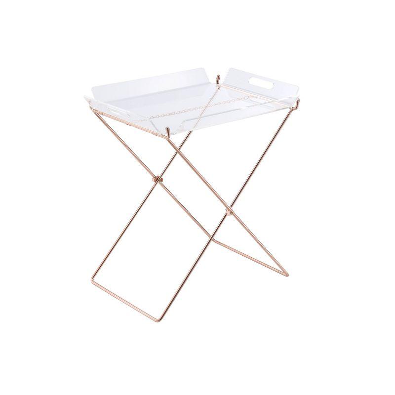 Acme Furniture Cercie Bar Serving Cart Clear Acrylic/Copper Finish