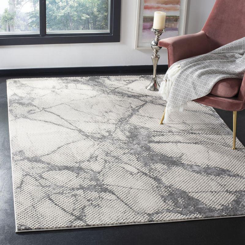 Lurex LUR187 Power Loomed Area Rug - Ivory/Grey - 5'3"x7'6" - Safavieh