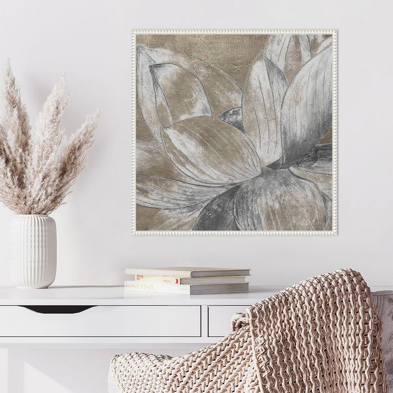 Amanti Art Soft Lotus Blossom by Patricia Pinto Canvas Wall Art Print Framed 22 x 22-in.