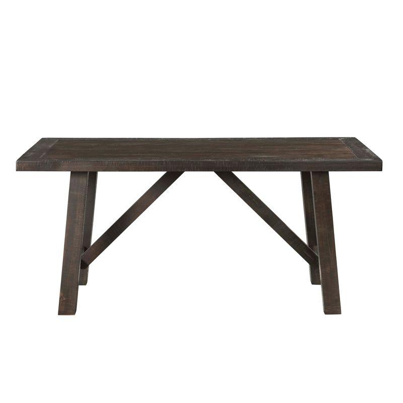 Cash Dining Table Dark Gray - Picket House Furnishings: Rustic Farmhouse Trestle, Seats 6, Acacia Wood