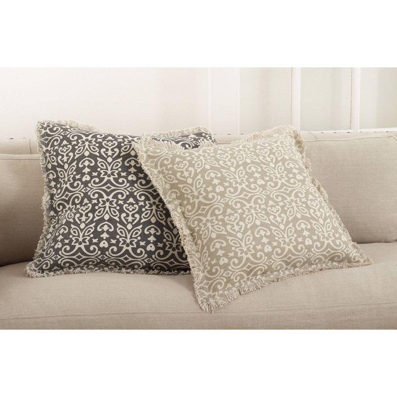 Naxos Geometric Feather Throw Pillow