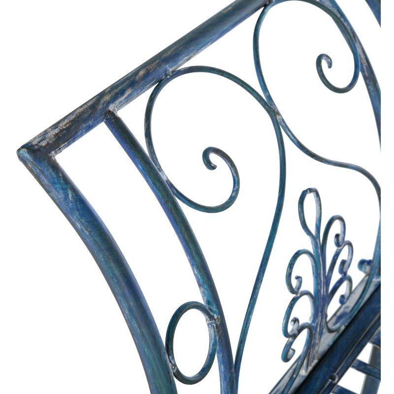 Adina Wrought Iron 51.25 Inch W Outdoor Garden Bench  - Safavieh