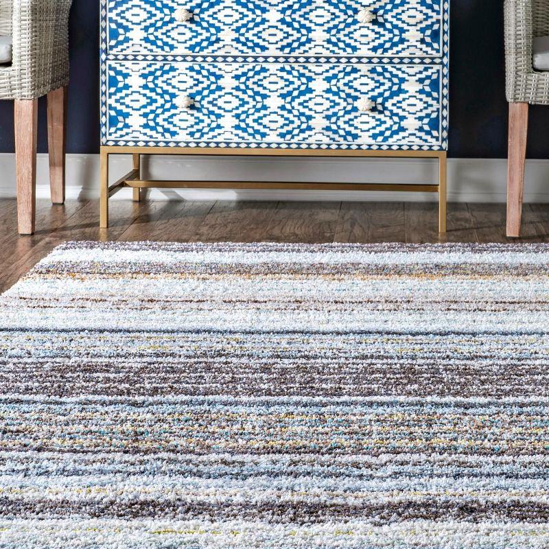 Nuloom Drey Striped Shag Indoor Area Rug