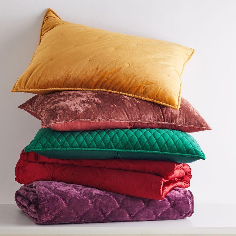 Abruzzi Velvet Red King Quilt - Birch Hill by Levtex Home