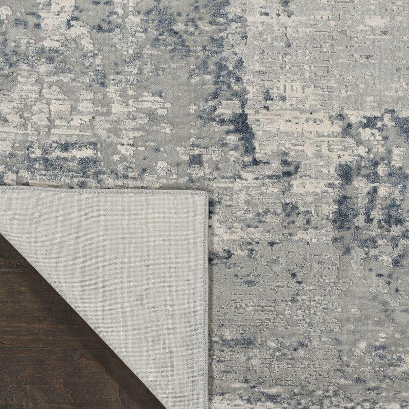 Nourison Rustic Textures Abstract Indoor Area Rug Ivory Blue 9'3" x 12'9"