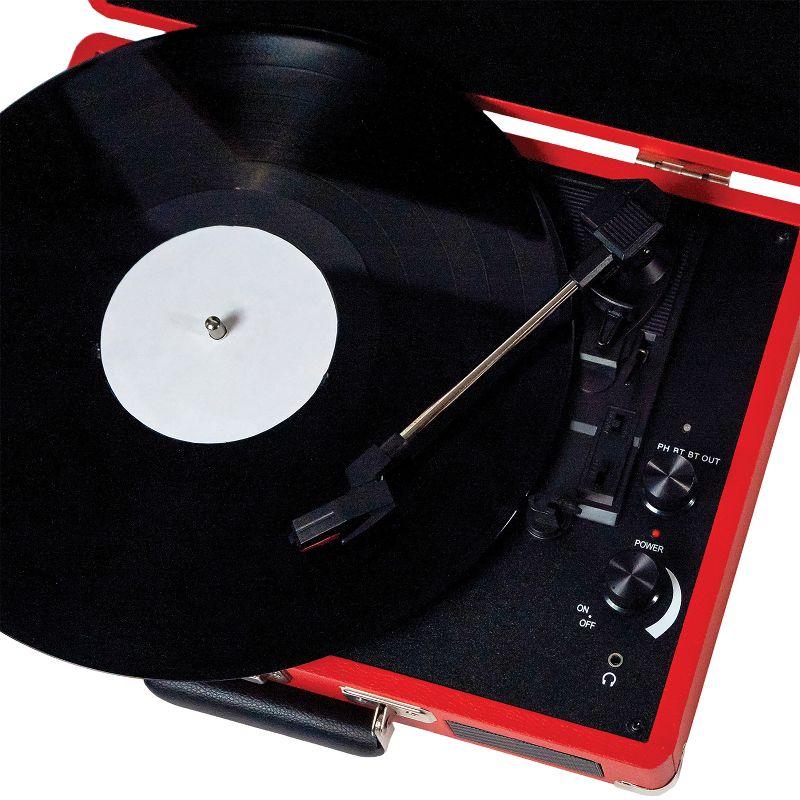 Victor Portable Suitcase Turntable - Record Player with Bluetooth & Built-in Speakers