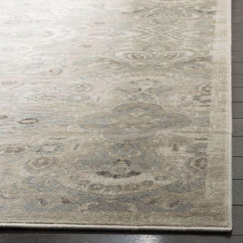 Persian Garden PEG614 Machine Made Indoor Area Rug - Cream/Silver - 6'7"x9'6" - Safavieh