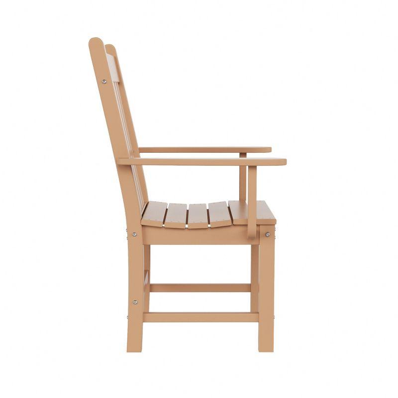 WestinTrends Outdoor Patio Dining Armchair, Teak