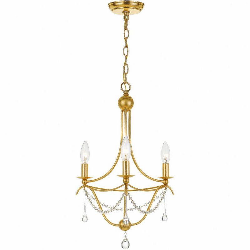 Crystorama Lighting Metro 3 - Light Chandelier in  Antique Gold