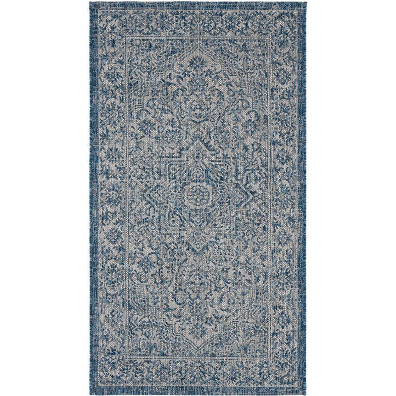 Gray 5' x 7' Easy Care Synthetic Rectangular Rug