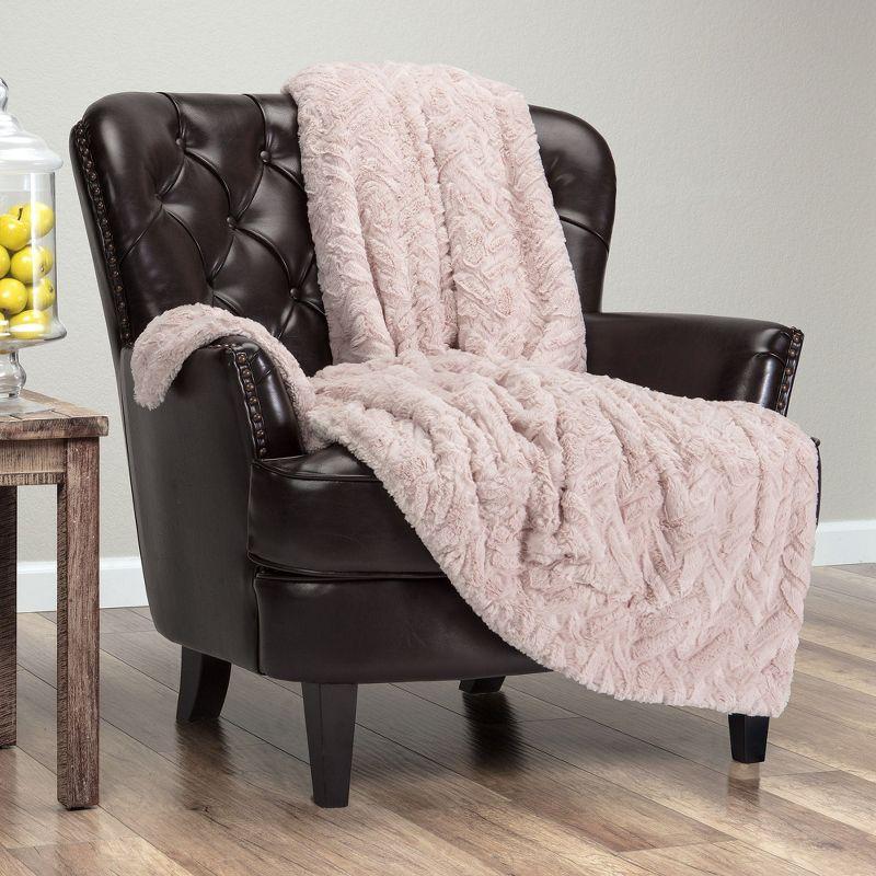 Chanasya Soft Cloud Faux Fur Throw Blanket - Reversible Faux Shearling