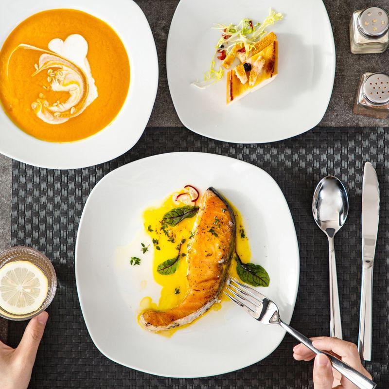 MALACASA Alisi 18 Piece Porcelain China Dinnerware Set - Service for 6