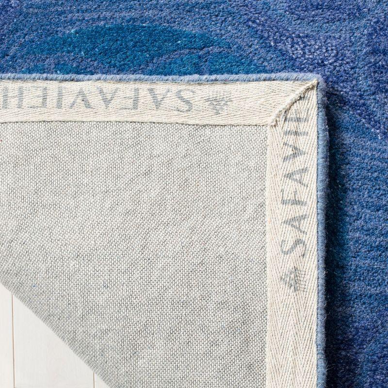 Wyndham WYD376 Hand Tufted Indoor Area Rug - Blue - 5'x5' - Safavieh.