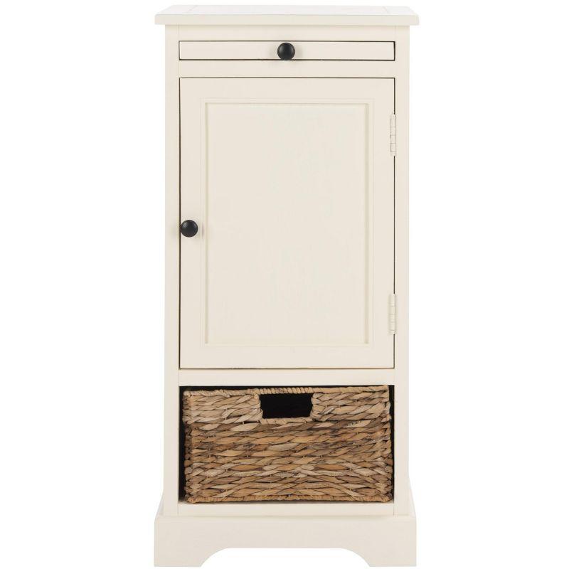 Raven Storage Unit - AMH5703 - Distressed Cream - Safavieh Couture
