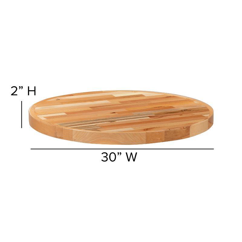 Mayfair Round Butcher Block Style Table Top - Restaurant Table Top