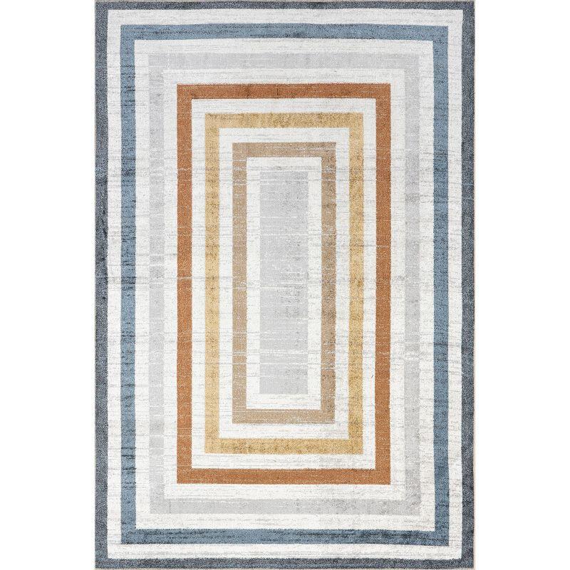 Nuloom Alienor Geometric 3x5 Machine Washable Accent Indoor Area Rug for Living Room Bedroom Dining Room Entryway Kitchen, Multicolor/Ivory