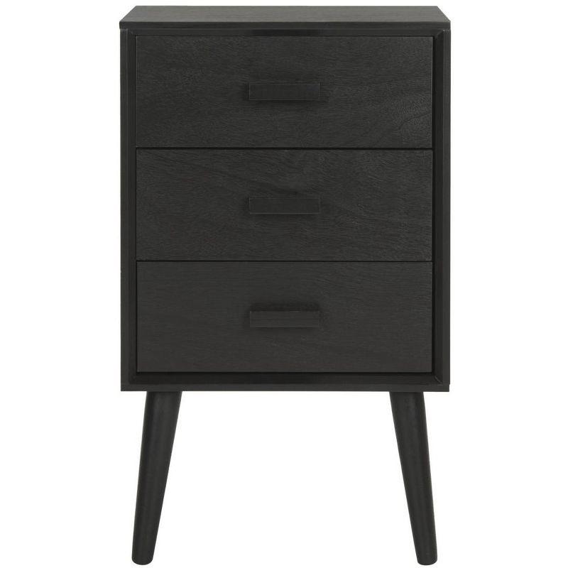 Pomona 3 Drawer Accent Table - CHS5700 - Black - Safavieh