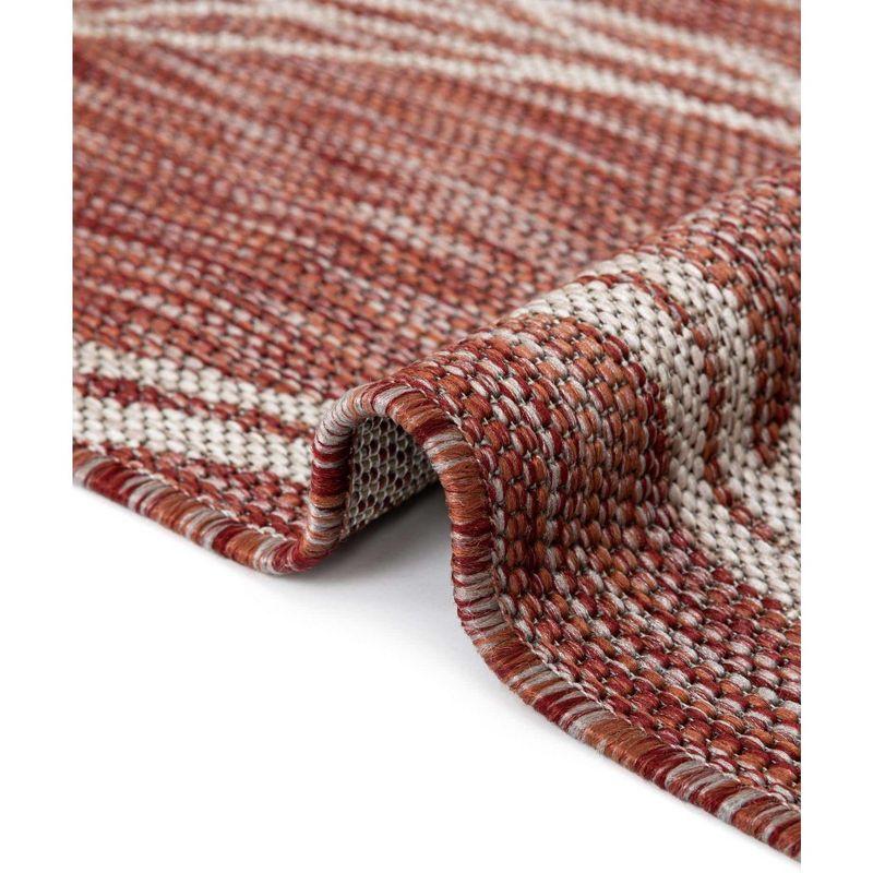 Unique Loom 9' 0 x 12' 2 Rectangle Indoor/Outdoor Botanical Rust Red Area Rug
