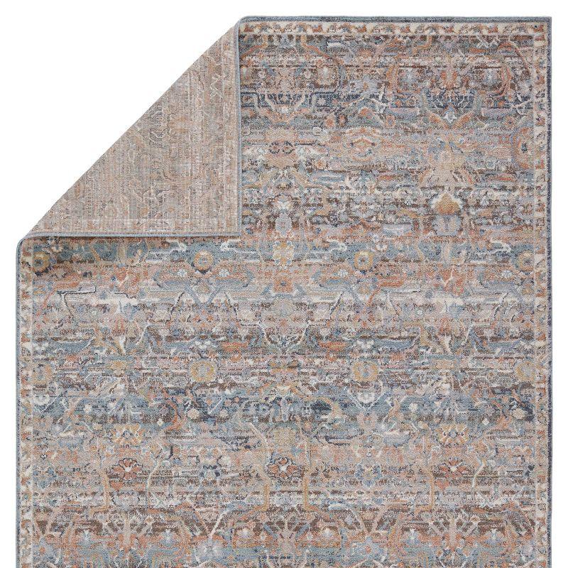 Handmade Corentin Oriental Synthetic Area Rug in Sky Blue