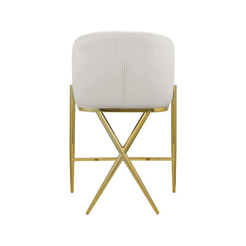Meridian Furniture,Xavier Cream Velvet Counter Stool