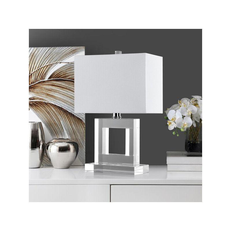 Everly Quinn Modern Crystal Table Lamp With Led Bulb For Bedroom, Living Room, Home Office, Or Study